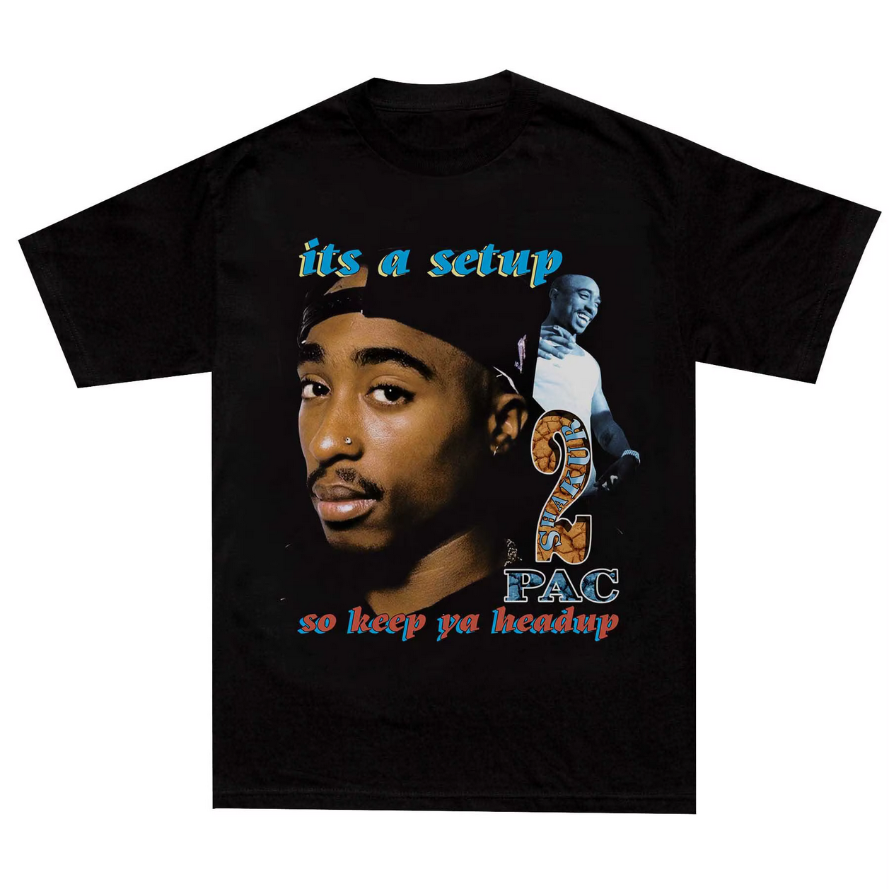 Tupac ''Keep Ya Head Up'' Vintage Look T-Shirt