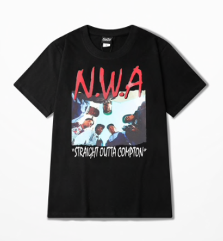 NWA Straight Outta Compton T-Shirt Black - Vintage Rap Wear