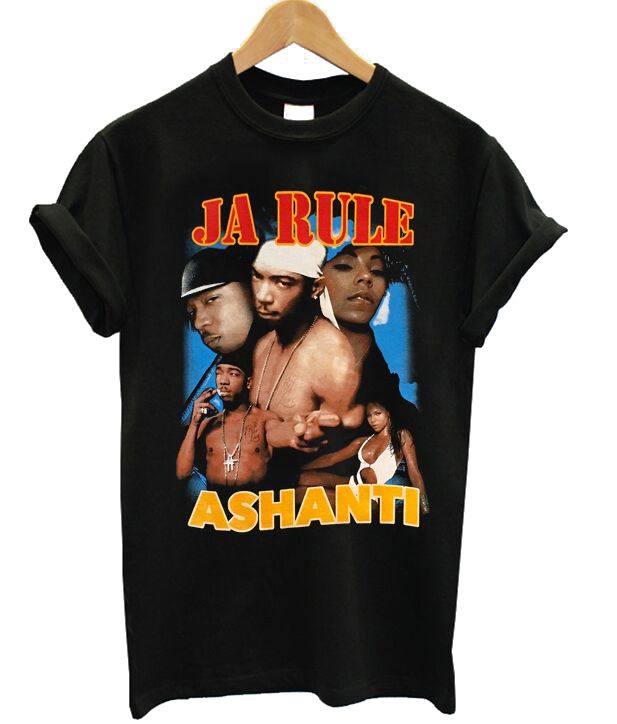 Ja Rule & Ashanti Vintage Look T-Shirt - Vintage Rap Wear
