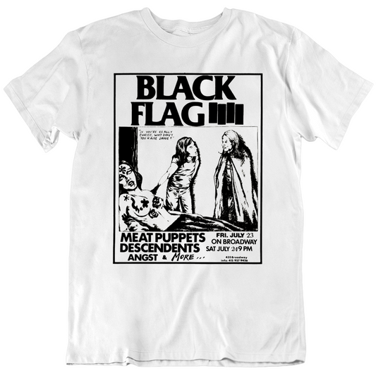 Black Flag ''Meat Puppets'' Vintage Look T-Shirt - Vintage Rap Wear