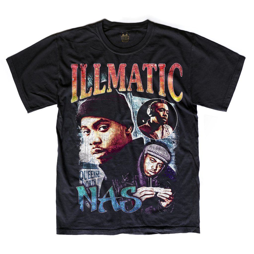Nas Vintage Illmatic T-Shirt Black Vintage Rap Wear