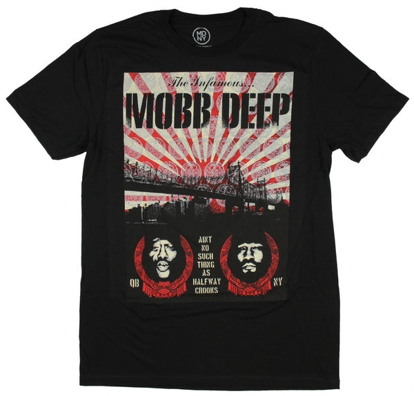 Mobb Deep Halfway Crooks T-Shirt Black - Vintage Rap Wear