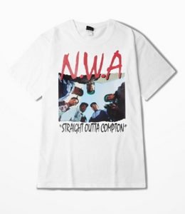 NWA Straight Outta Compton T-Shirt White - Vintage Rap Wear
