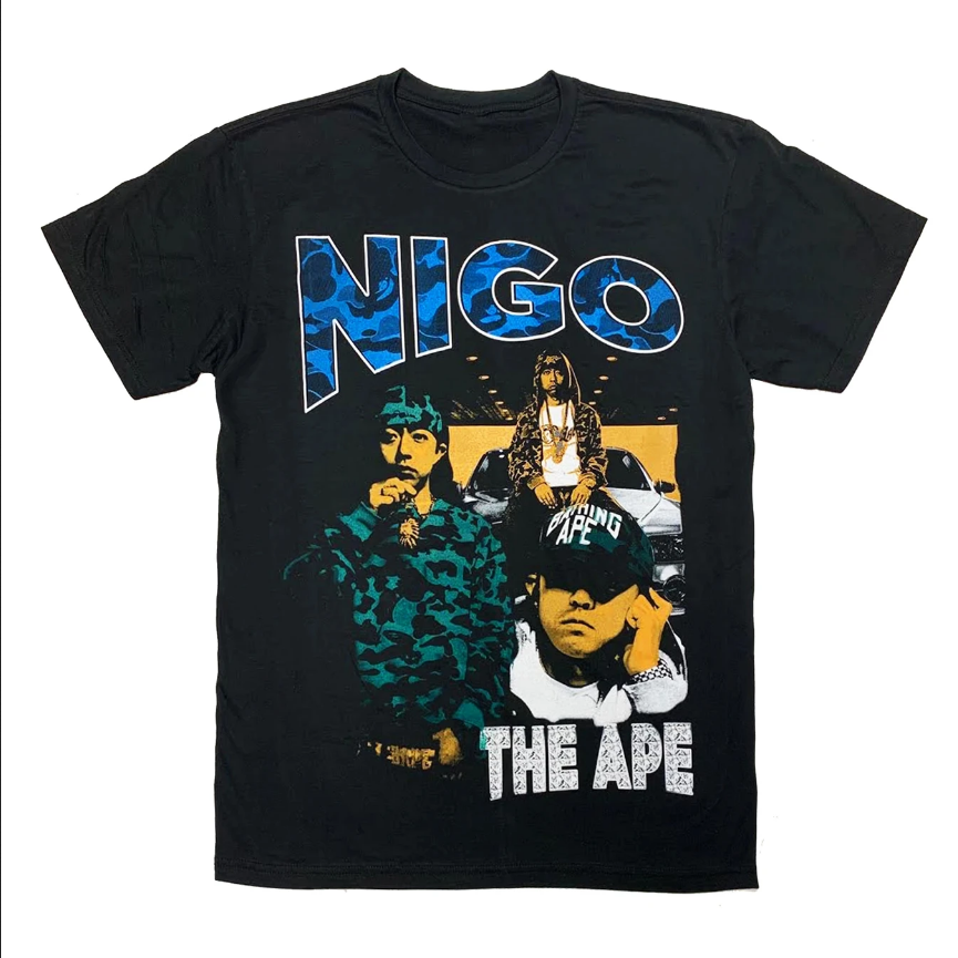 Nigo Bape Shirt Rap Tee Sz L Deadstock I Know Nigo