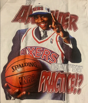 Iverson ''We Talkin'Bout Practice'' Vintage Look T-Shirt