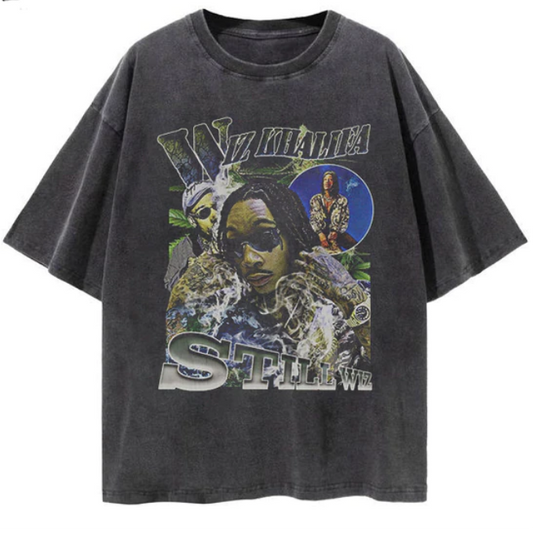 Wiz Khalifa ''Still Wiz'' Vintage Look Washed T-Shirt