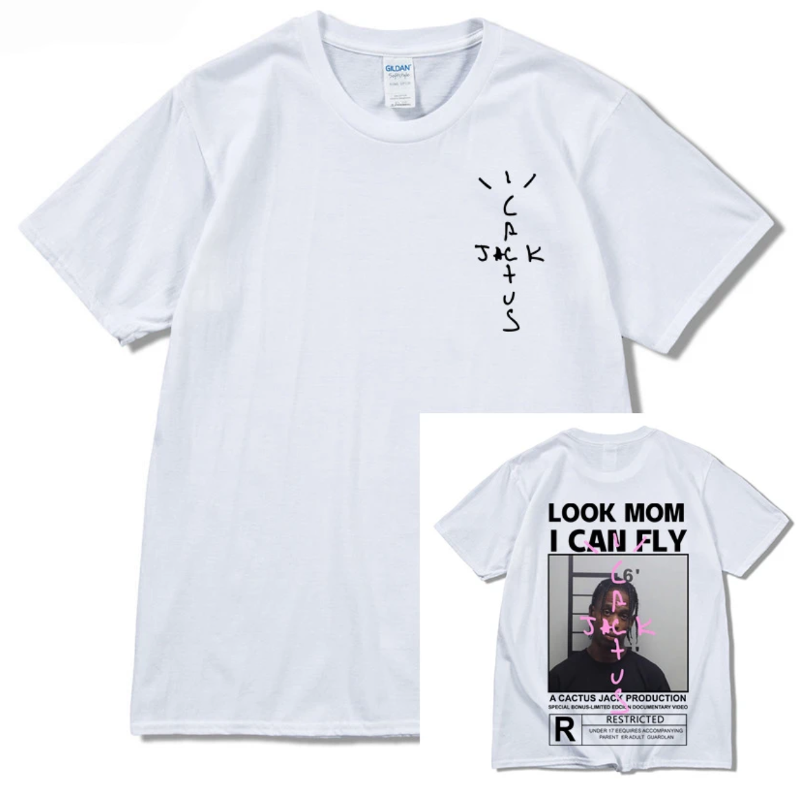 Travis Scott ''Look Mom I Can Fly'' Mugshot T-Shirt