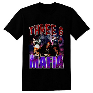 Three 6 Mafia Vintage Look T-Shirt - Vintage Rap Wear