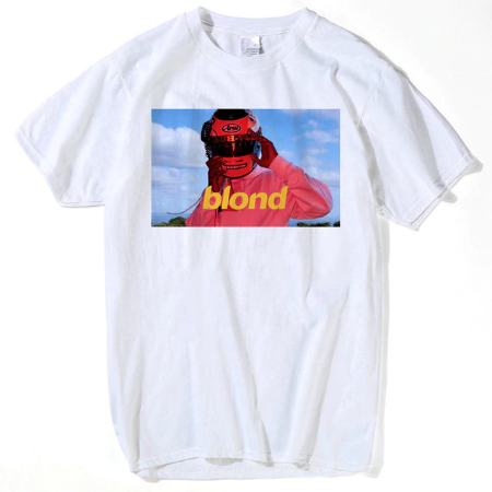 Frank Ocean ''Blond'' Helmet T-Shirt - Vintage Rap Wear