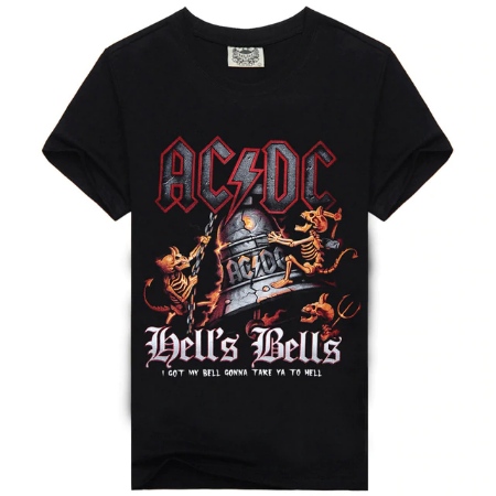 AC/DC ''Hells Bells' Vintage Look Tee - Vintage Rap Wear