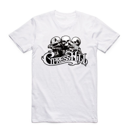 Cypress Hill ''Skulls Logo'' White T-Shirt