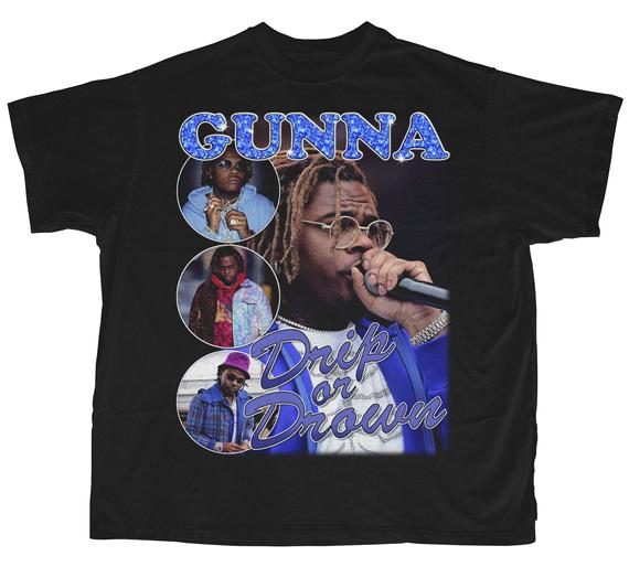 Gunna ''Drip or Drown'' Vintage Look T-Shirt