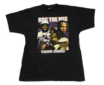 Jay Z & 50 Cent ''Roc The Mic'' Tour 2003 Vintage T-Shirt - Vintage Rap Wear