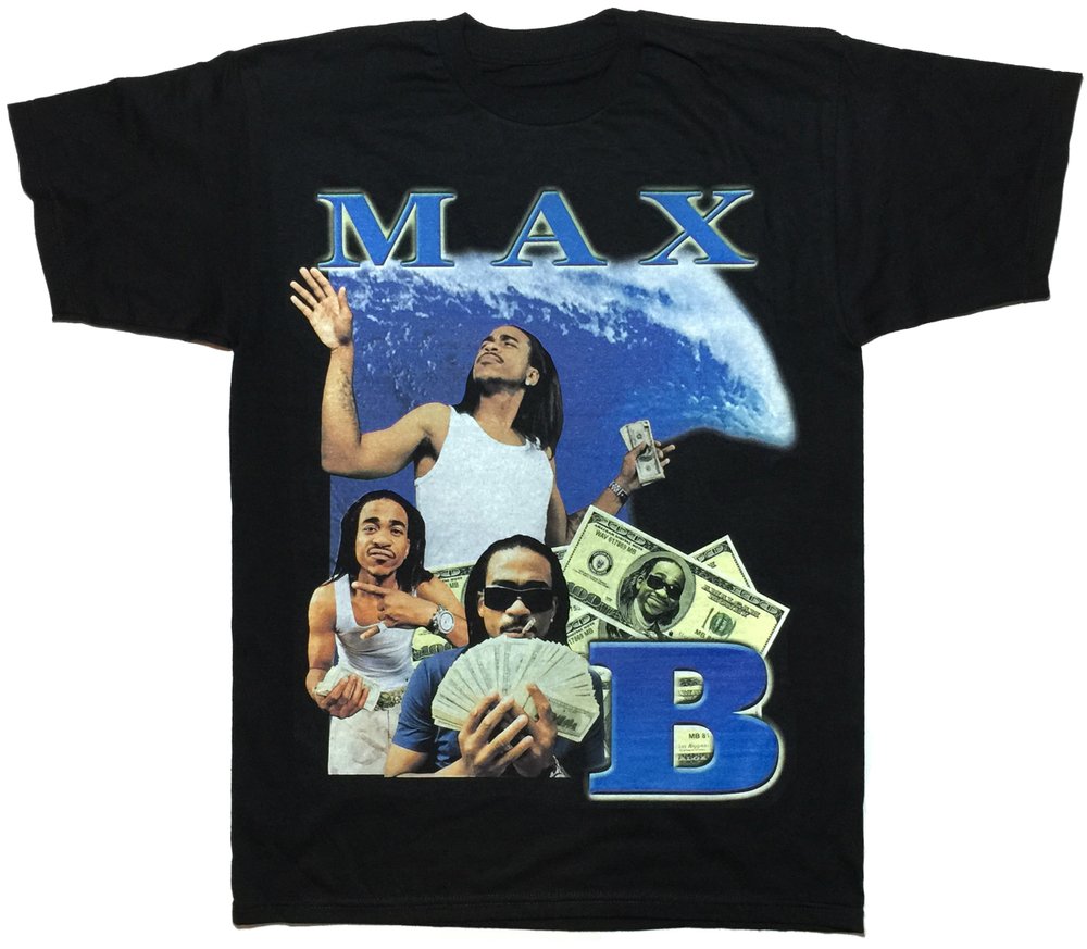 Max B Wavey Vintage Look T-Shirt - Vintage Rap Wear